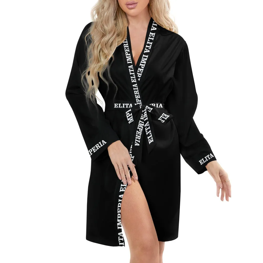 ELITA IMPERIA™ Logo Long Sleeve Belted Robe