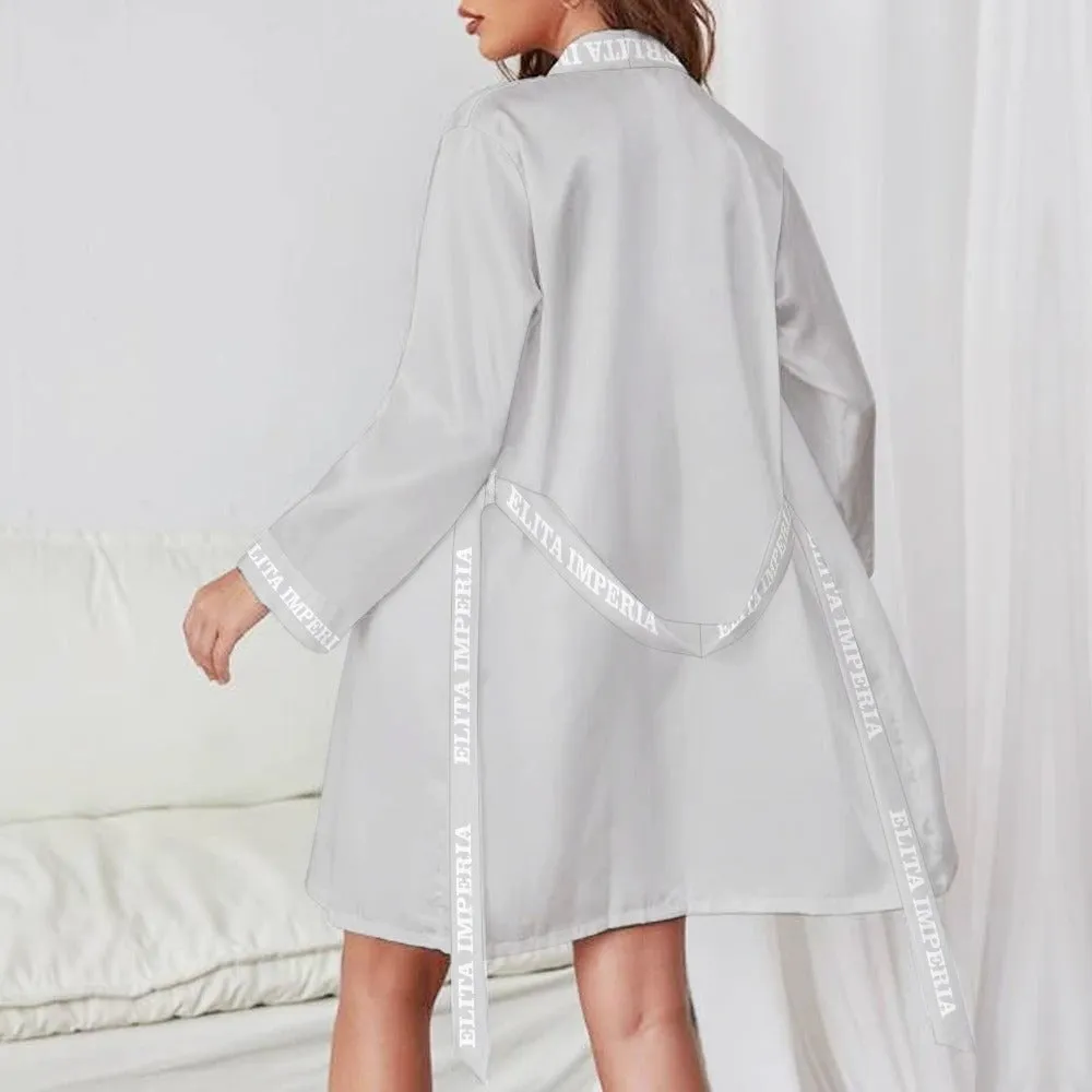 ELITA IMPERIA™ Logo Long Sleeve Belted Robe