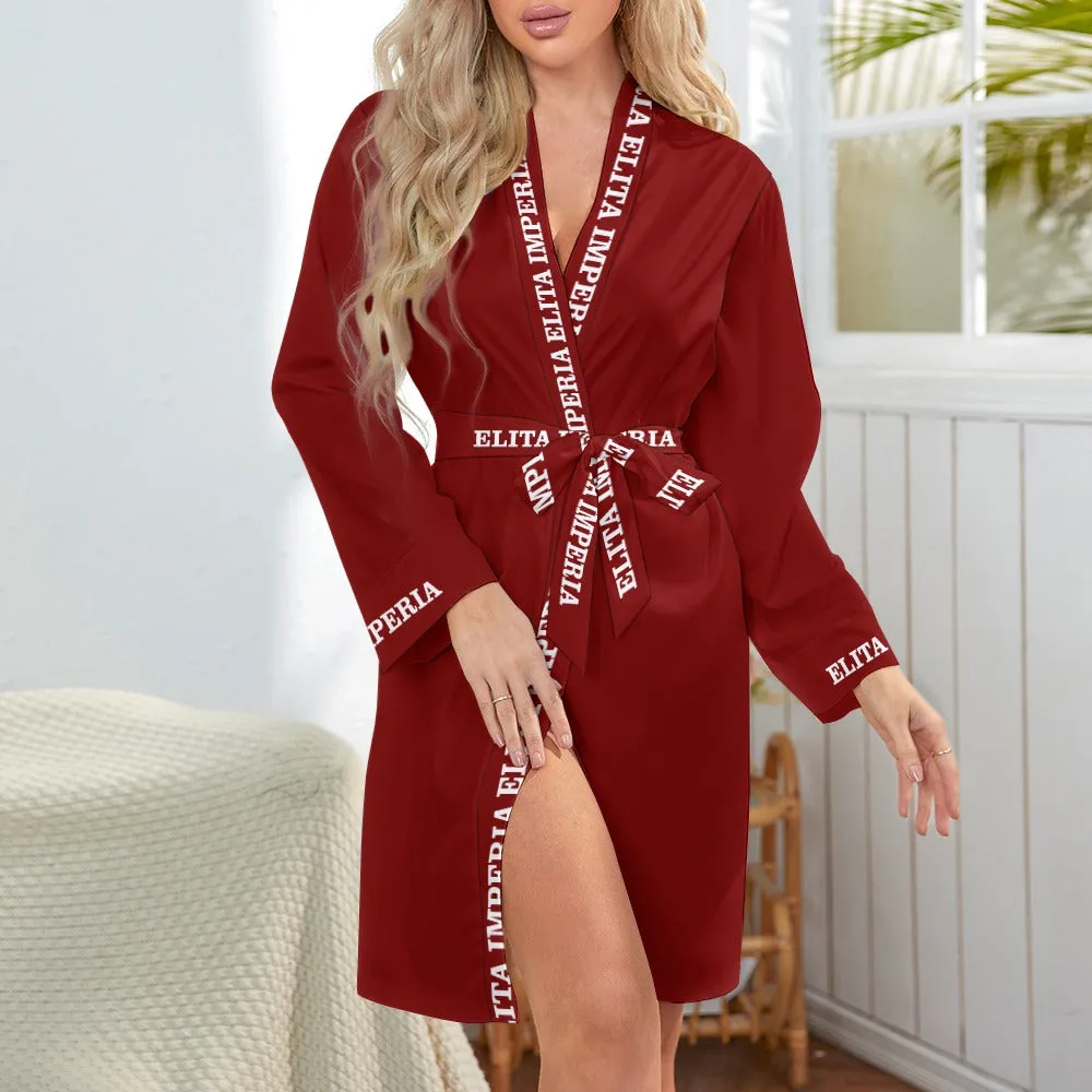 ELITA IMPERIA™ Logo Long Sleeve Belted Robe