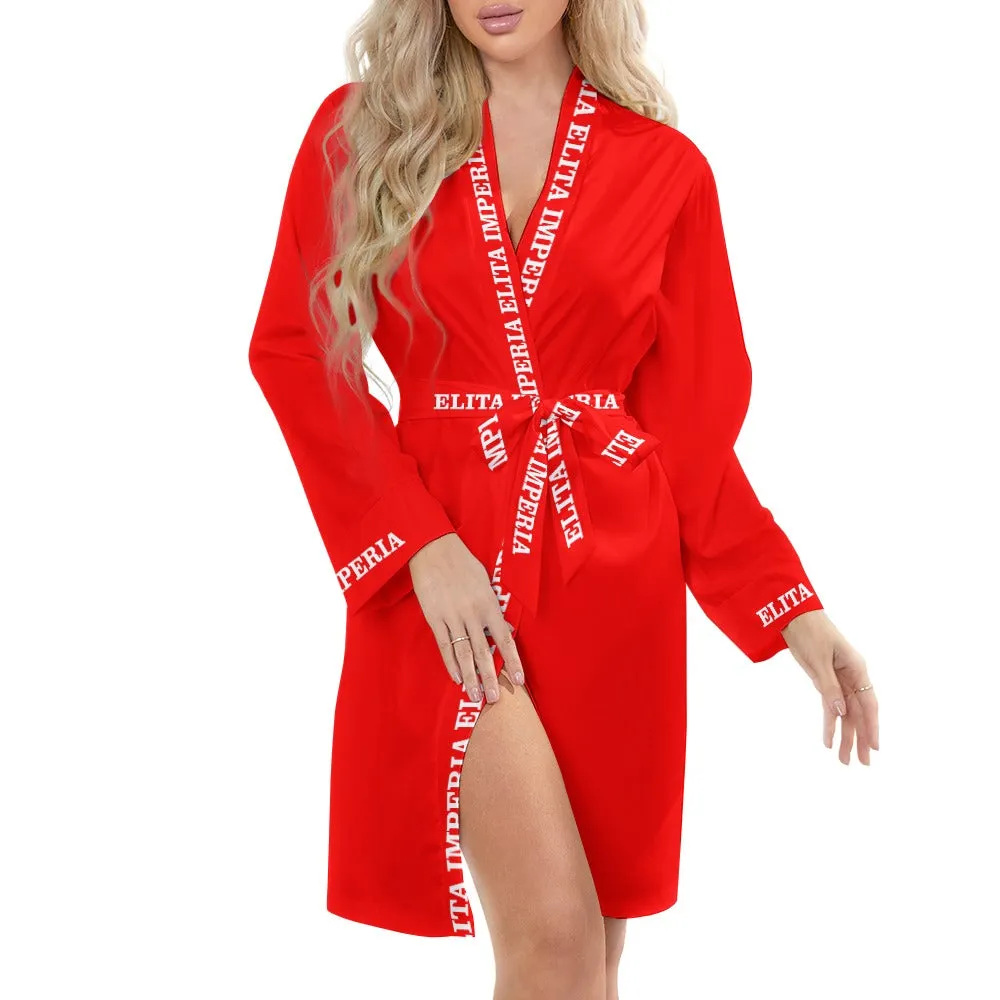ELITA IMPERIA™ Logo Long Sleeve Belted Robe