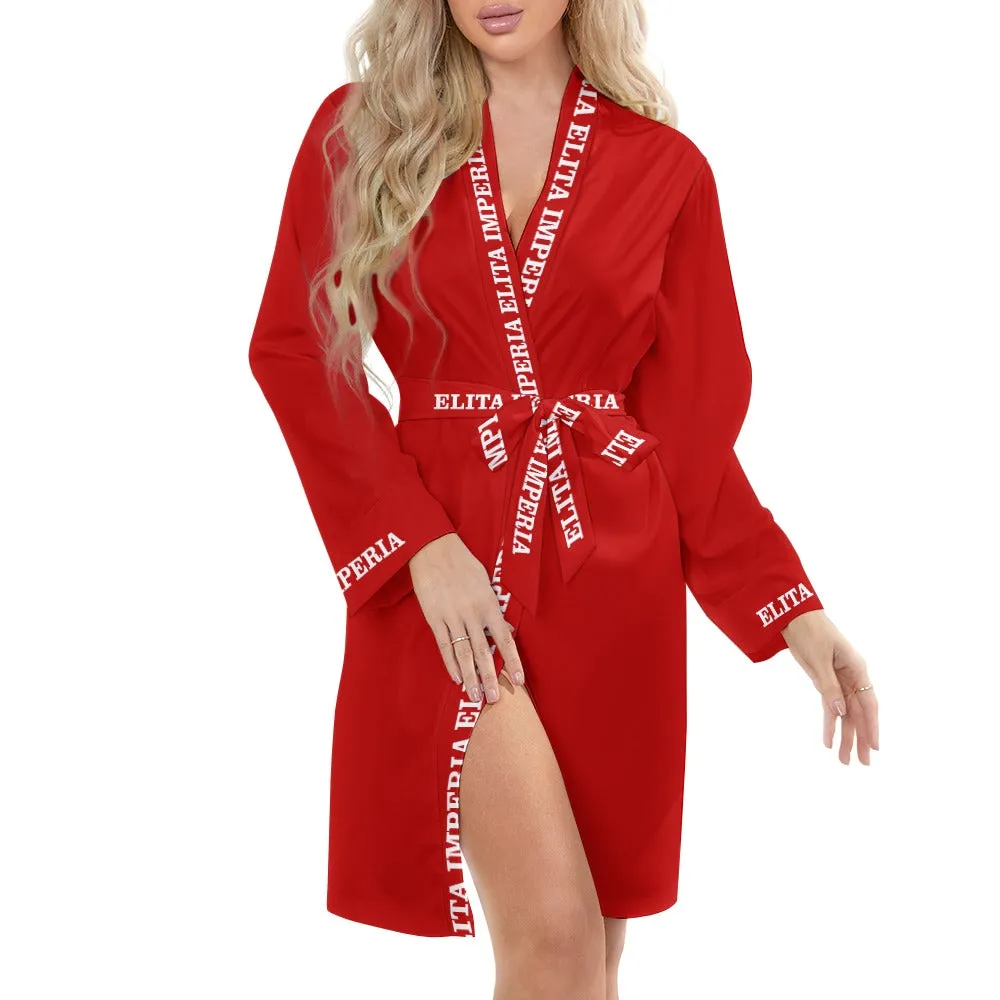 ELITA IMPERIA™ Logo Long Sleeve Belted Robe