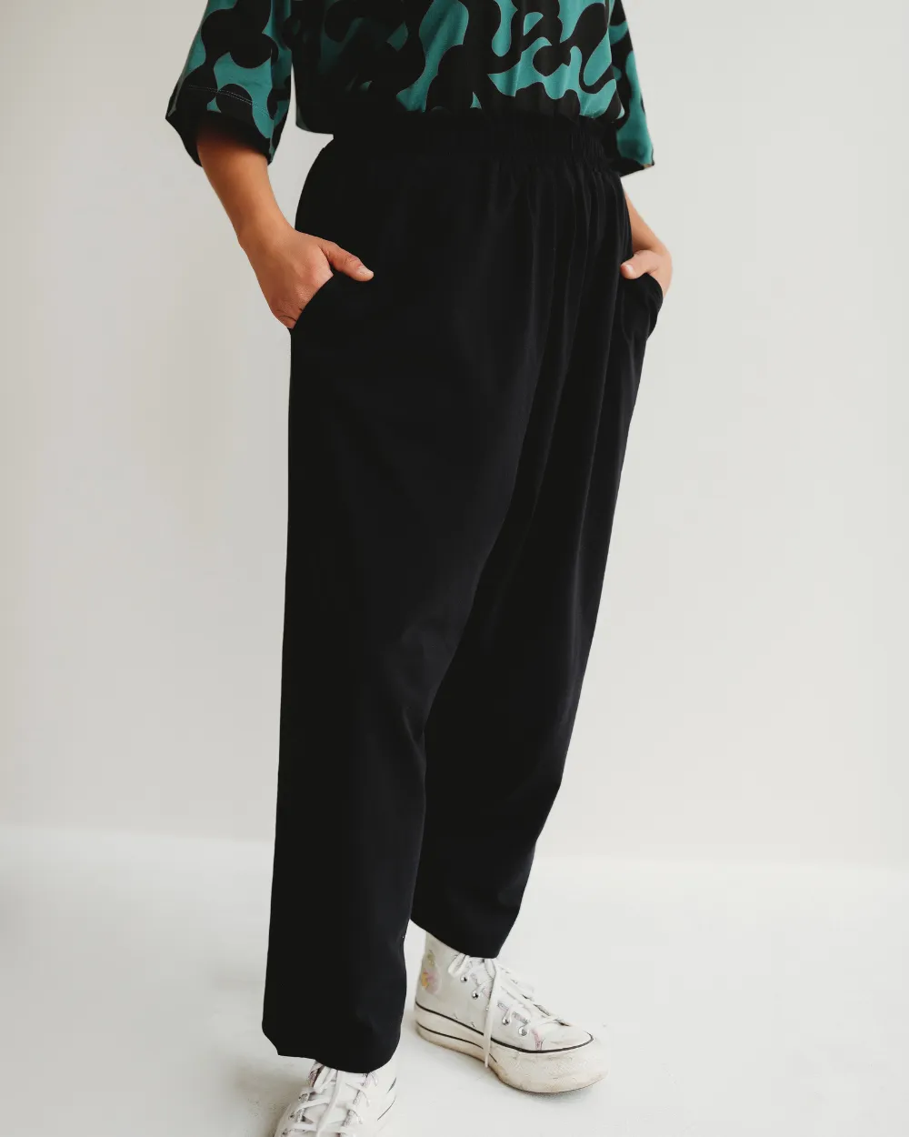 Elsie Green Abstract Swirl Print Oversized T-Shirt