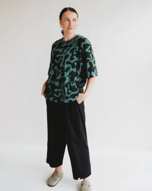 Elsie Green Abstract Swirl Print Oversized T-Shirt