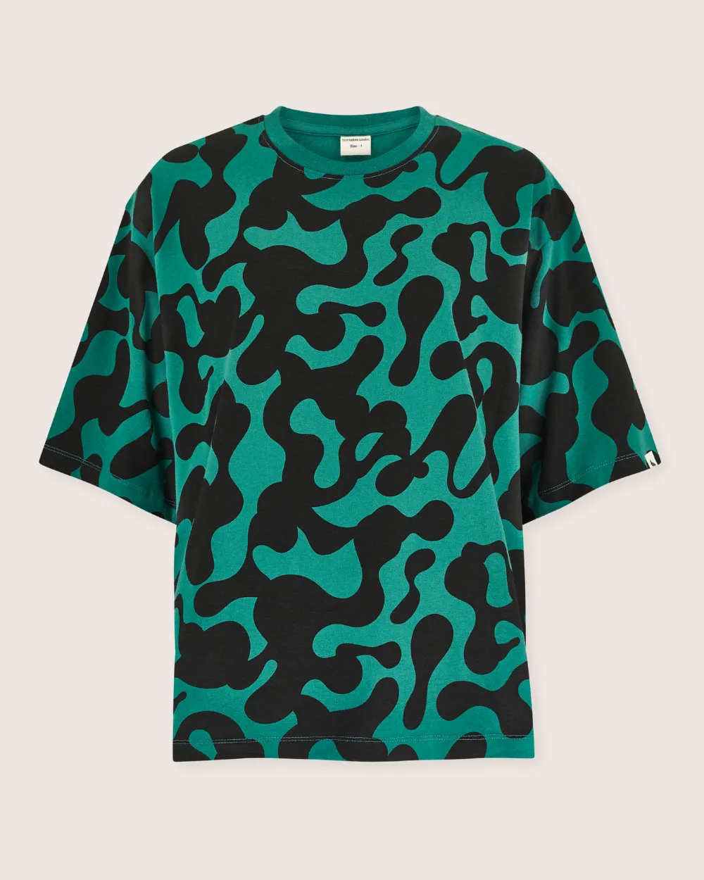 Elsie Green Abstract Swirl Print Oversized T-Shirt