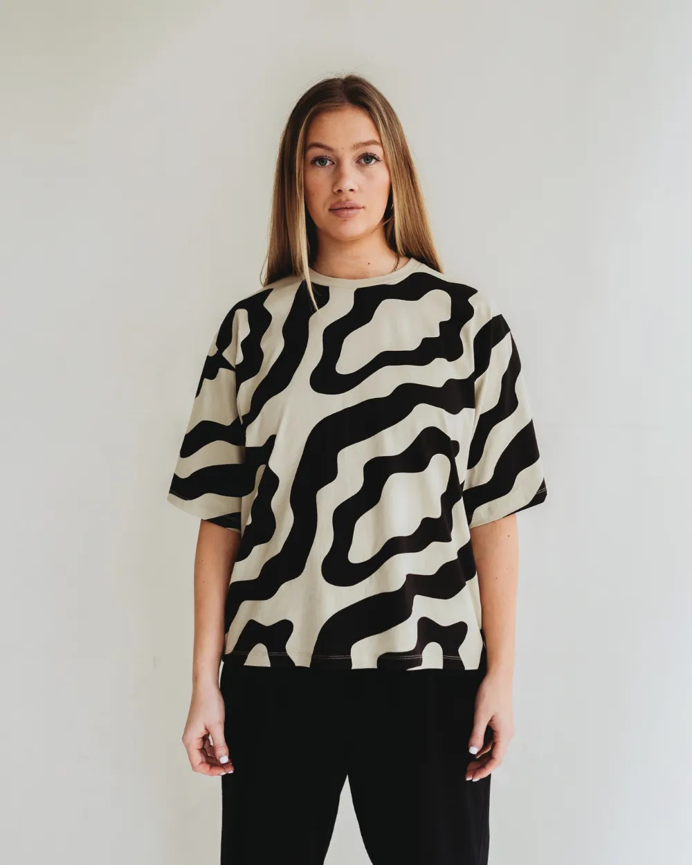 Elsie Multicolour Swirl Print Oversized T-Shirt
