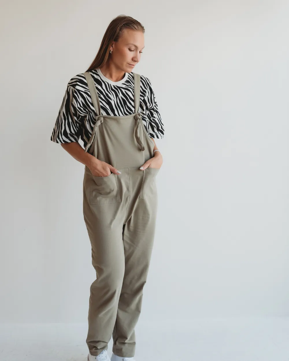 Elsie Multicolour Zebra Streak Print Oversized T-Shirt