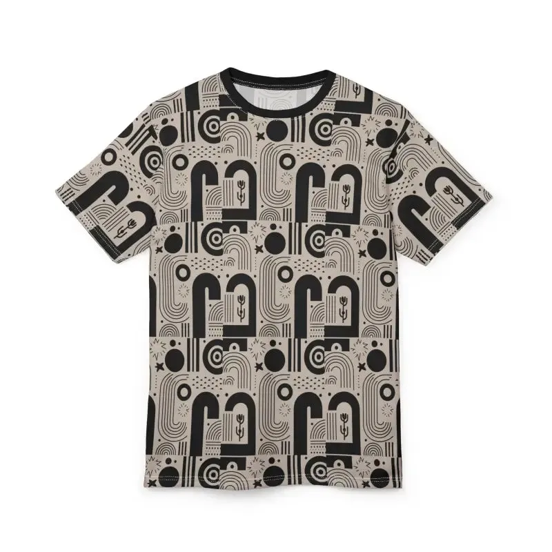 Exciting Monochrome Abstract Tee with Premium Fabric