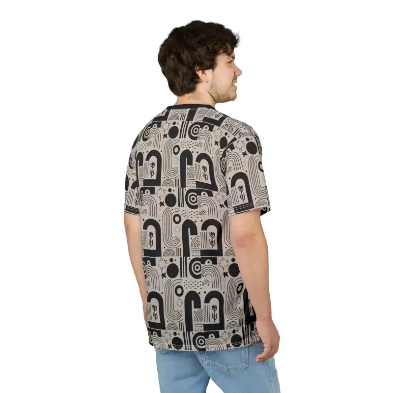 Exciting Monochrome Abstract Tee with Premium Fabric