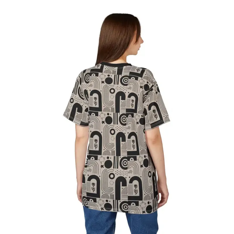 Exciting Monochrome Abstract Tee with Premium Fabric