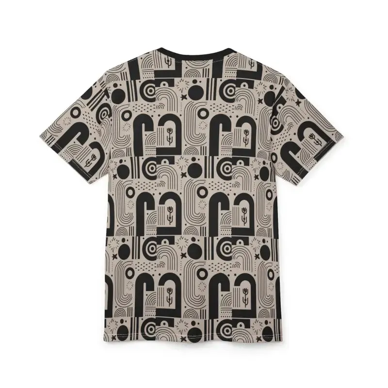 Exciting Monochrome Abstract Tee with Premium Fabric