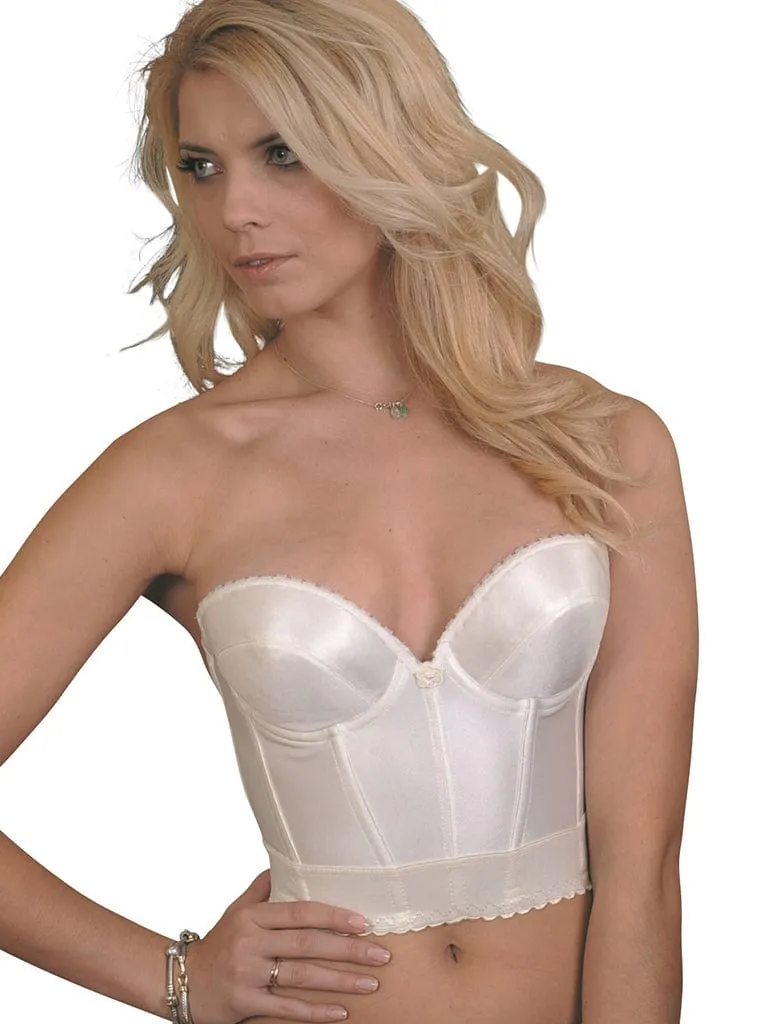 Final Sale Clearance Carnival Satin Low Plunge Longline Bra