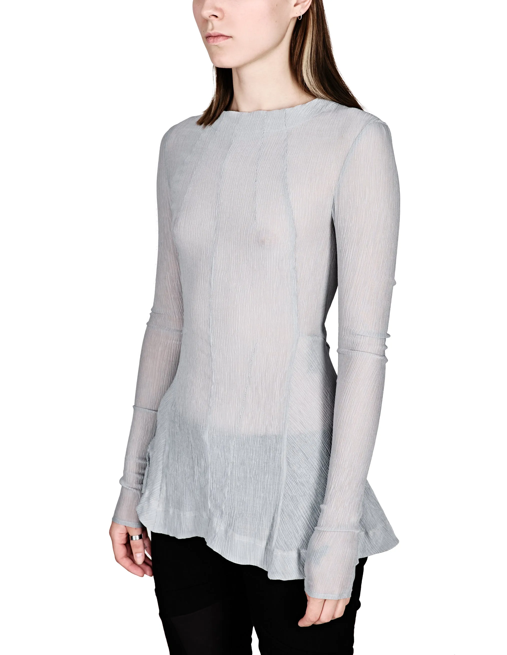 Fitted Transparent Grey Longsleeve