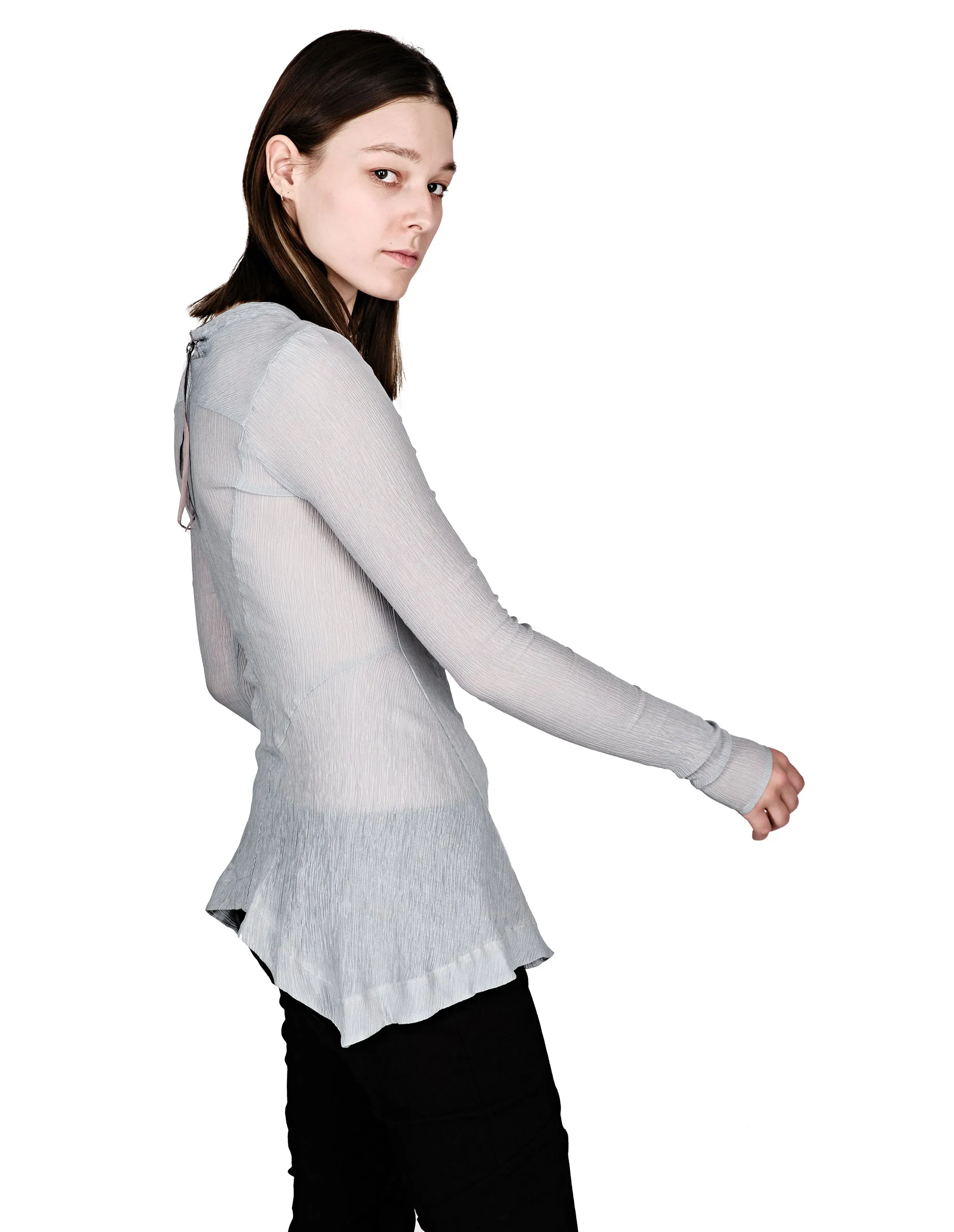 Fitted Transparent Grey Longsleeve