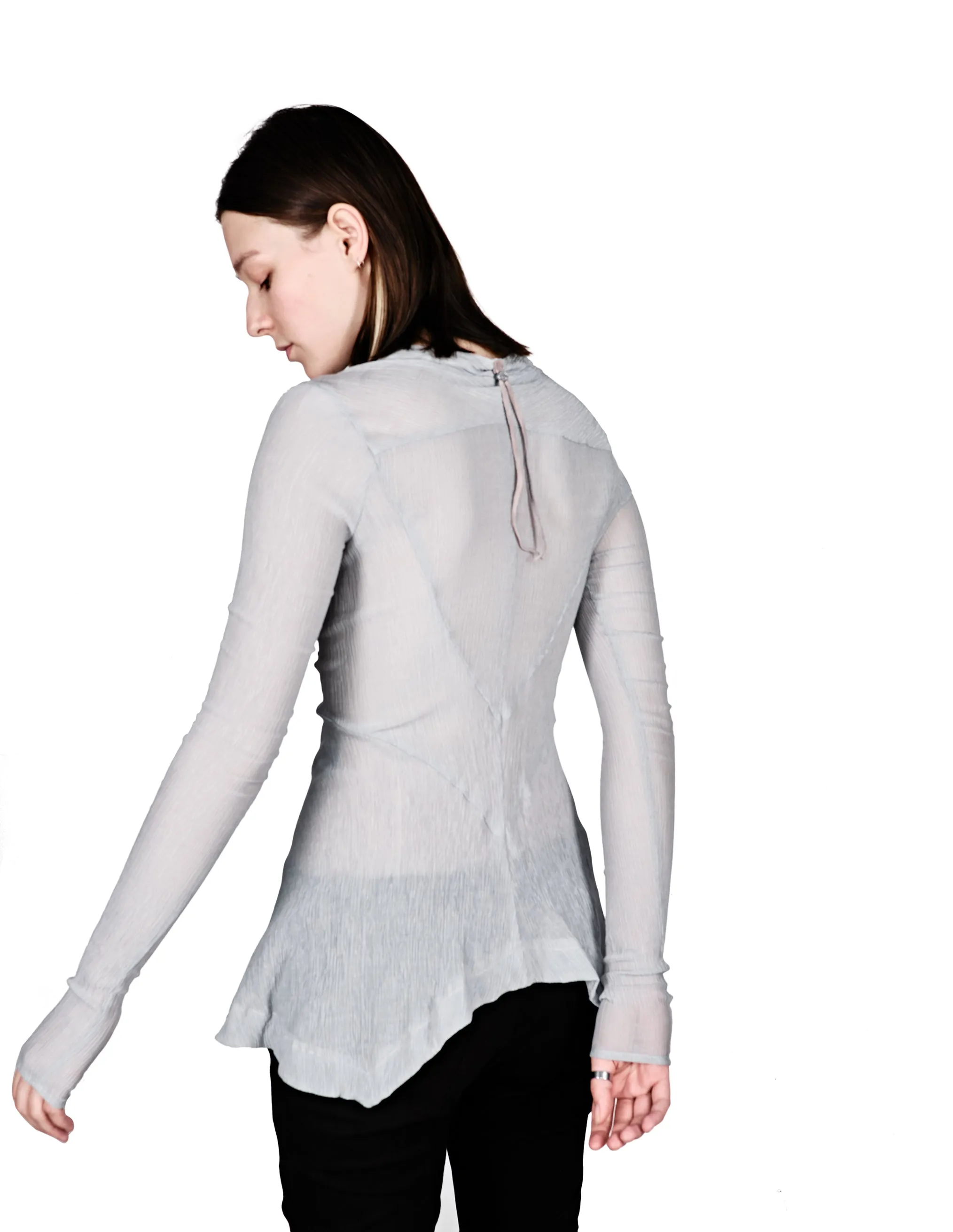 Fitted Transparent Grey Longsleeve