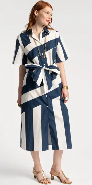 Frances Valentine Amanda Striped Shirtdress