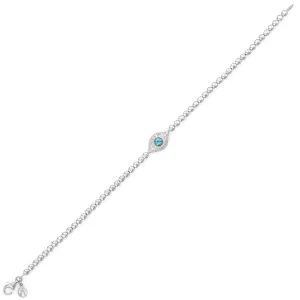Full Diamond Evil Eye with Studded Chain