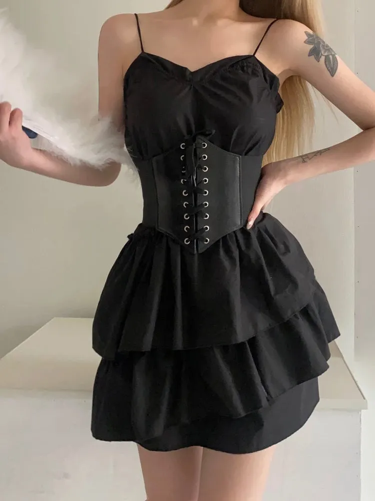 Funki Buys | Belts | Women's Goth Under Bust Cincher Belt