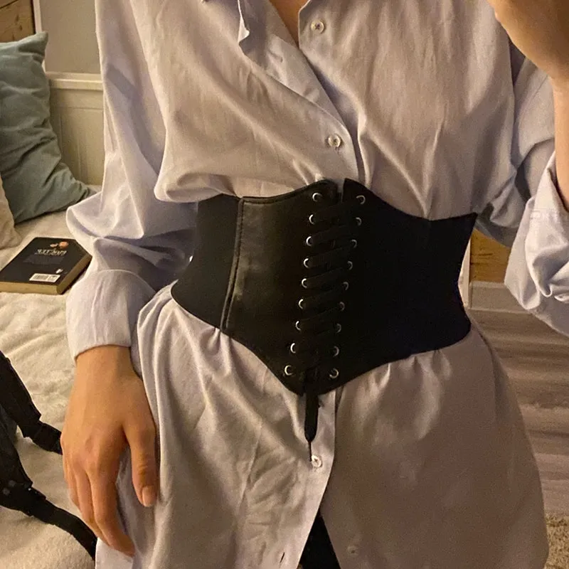 Funki Buys | Belts | Women's Goth Under Bust Cincher Belt