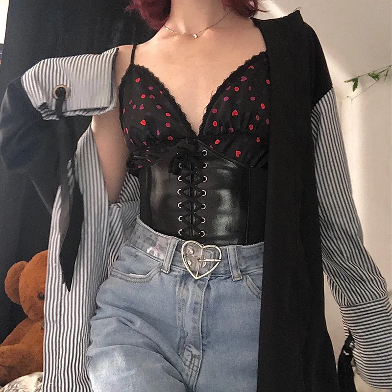 Funki Buys | Belts | Women's Goth Under Bust Cincher Belt