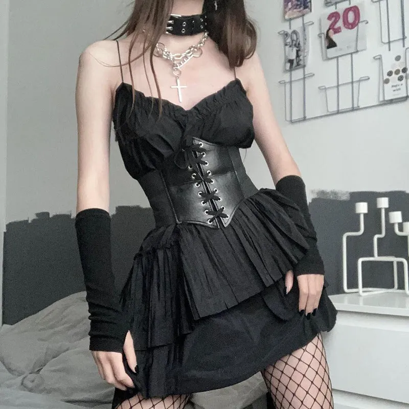 Funki Buys | Belts | Women's Goth Under Bust Cincher Belt