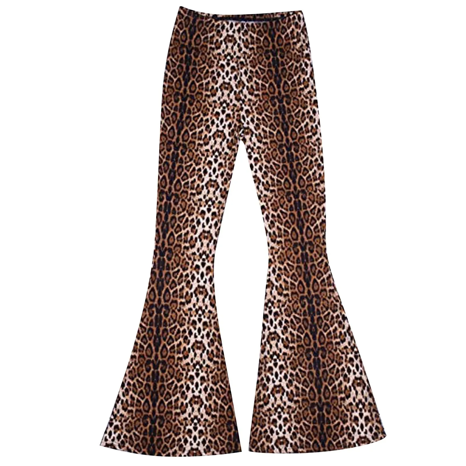 Funki Buys | Pants | Women's Leopard Print Stretch Flared Pants