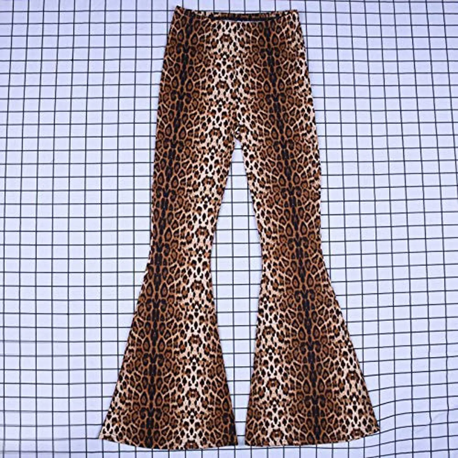Funki Buys | Pants | Women's Leopard Print Stretch Flared Pants