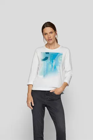 GRAPHIC FLORAL STUDDED T-SHIRT