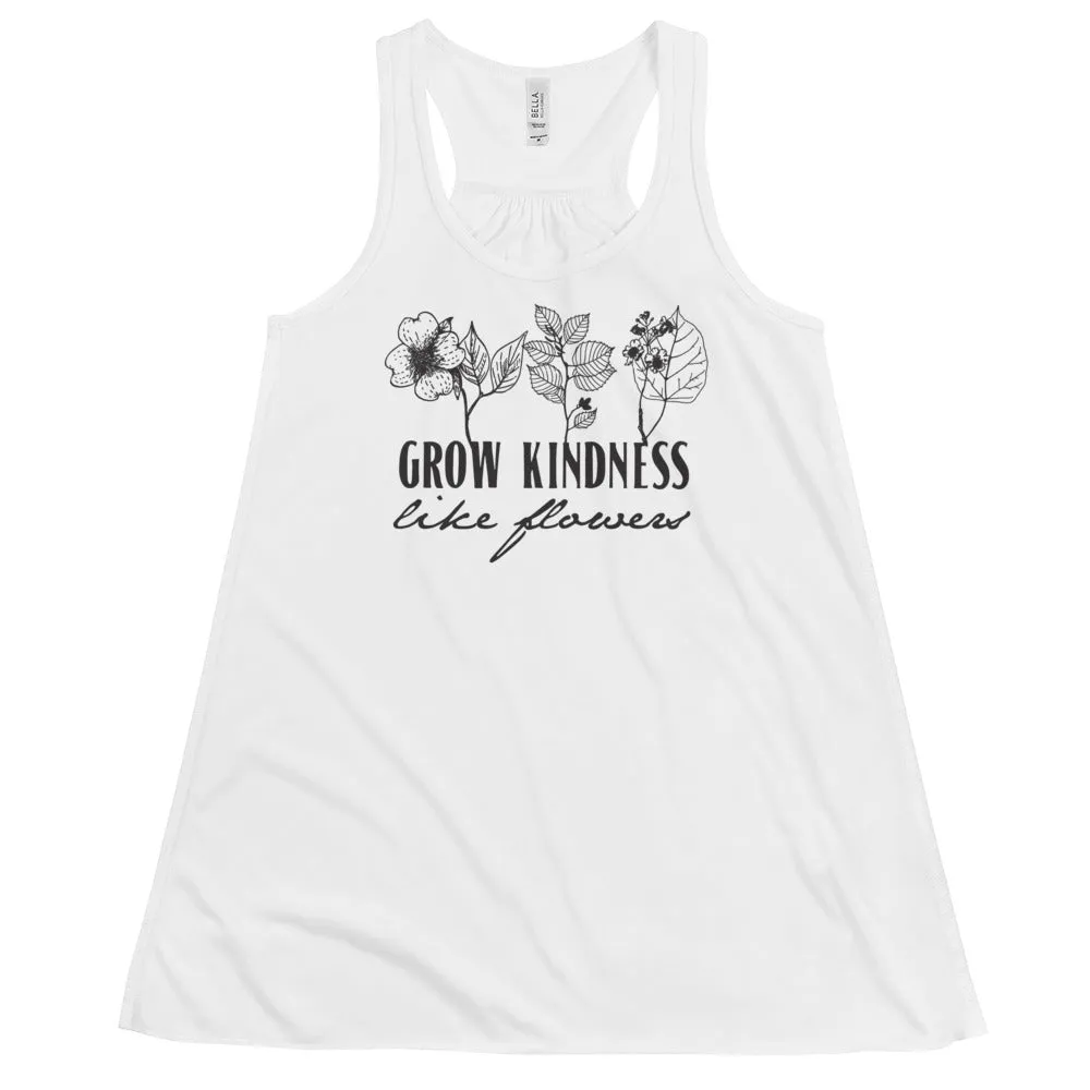 Grow Kindness Like Flowers // Women's Flowy Racerback Tank