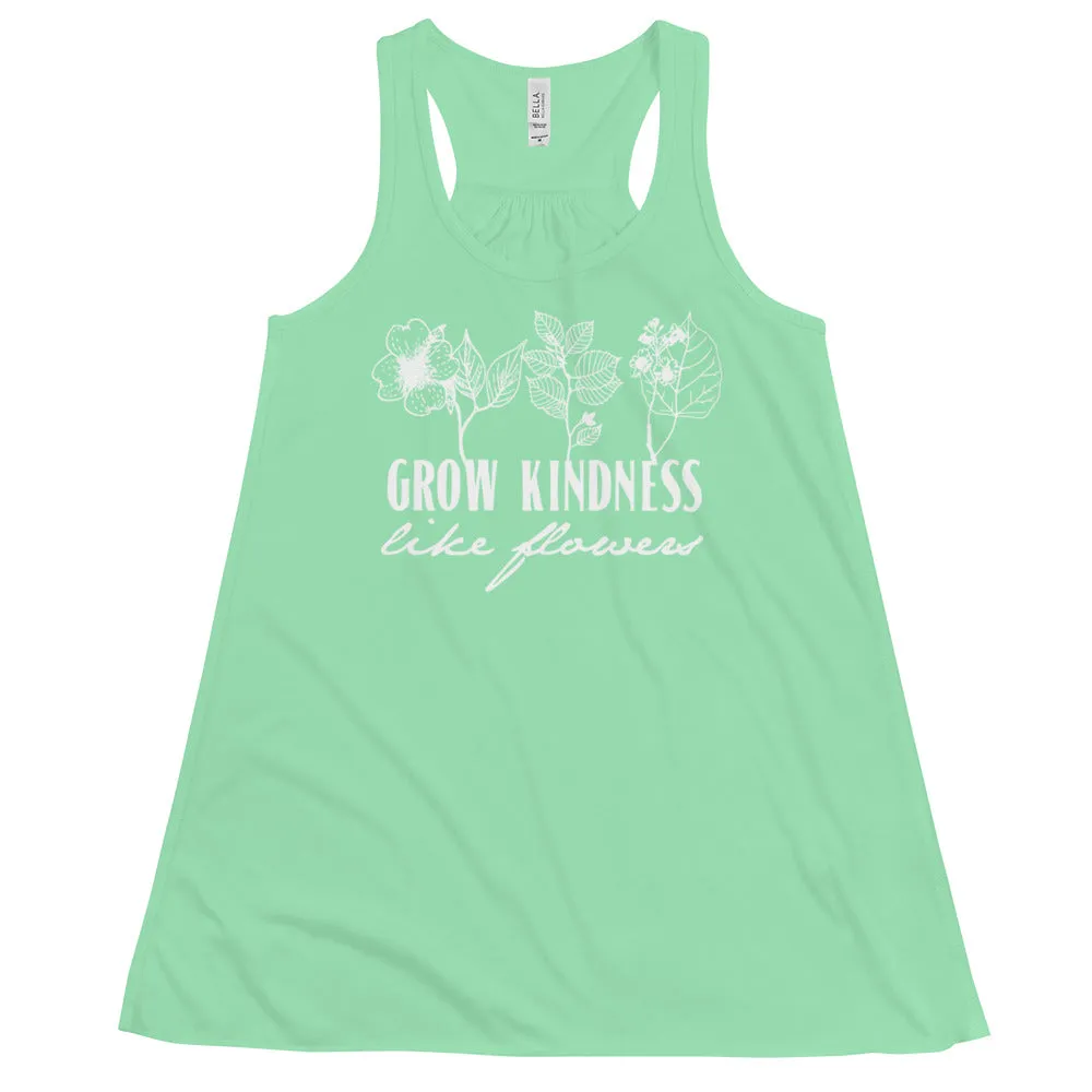 Grow Kindness Like Flowers // Women's Flowy Racerback Tank
