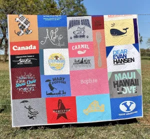 Handmade T-Shirt Quilt Deposit Custom Memory Quilt Personalized Clothing Quilt TShirt Blanket Graduation Gift High School University College
