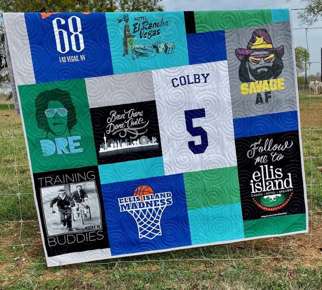 Handmade T-Shirt Quilt Deposit Custom Memory Quilt Personalized Clothing Quilt TShirt Blanket Graduation Gift High School University College