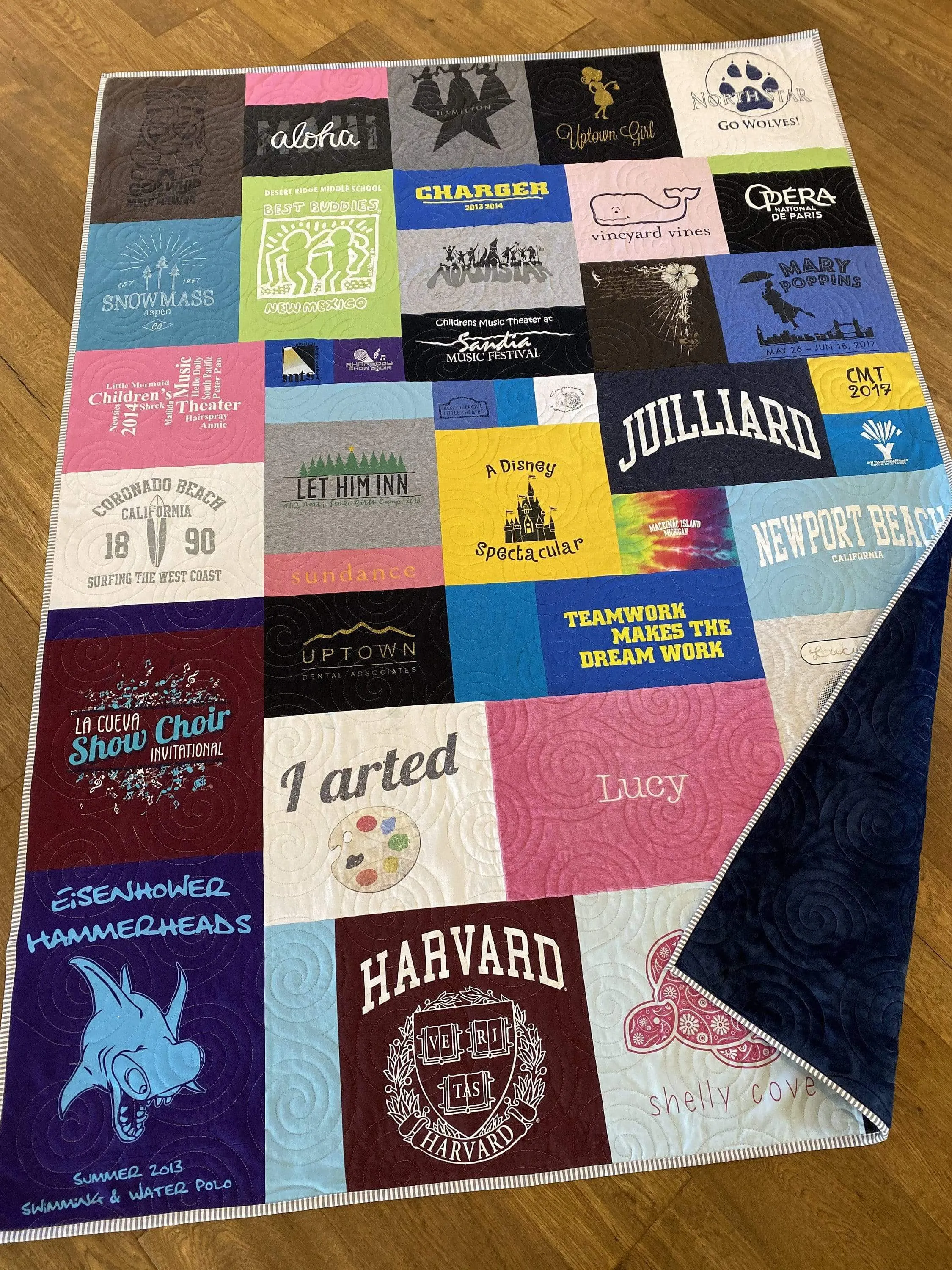 Handmade T-Shirt Quilt Deposit Custom Memory Quilt Personalized Clothing Quilt TShirt Blanket Graduation Gift High School University College