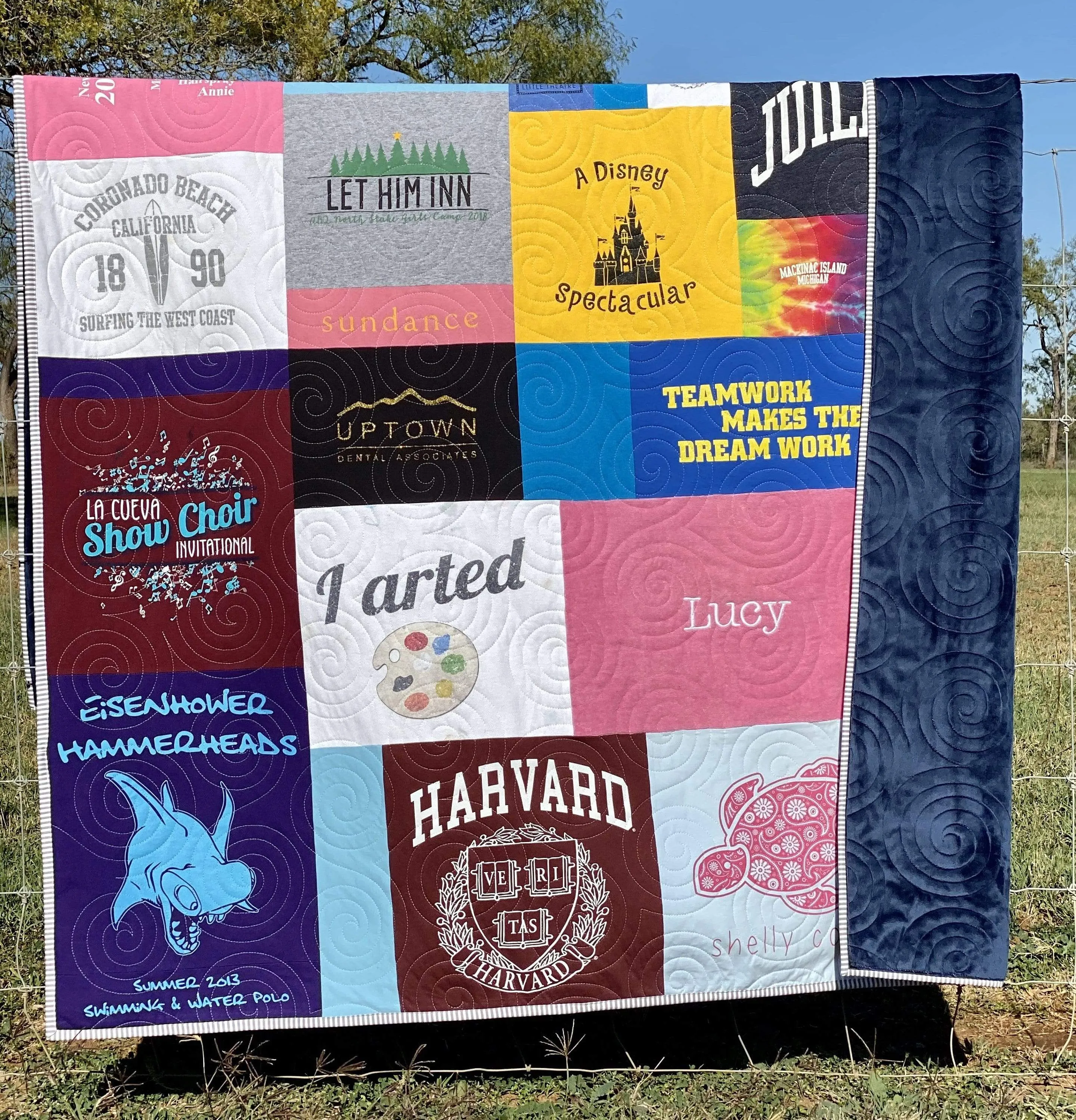 Handmade T-Shirt Quilt Deposit Custom Memory Quilt Personalized Clothing Quilt TShirt Blanket Graduation Gift High School University College