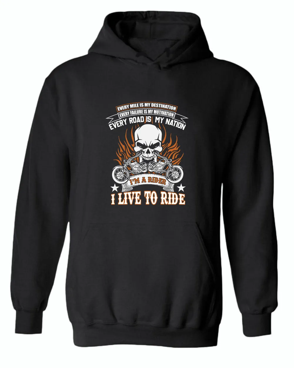I live to ride, i'm a rider motorcycle hoodie