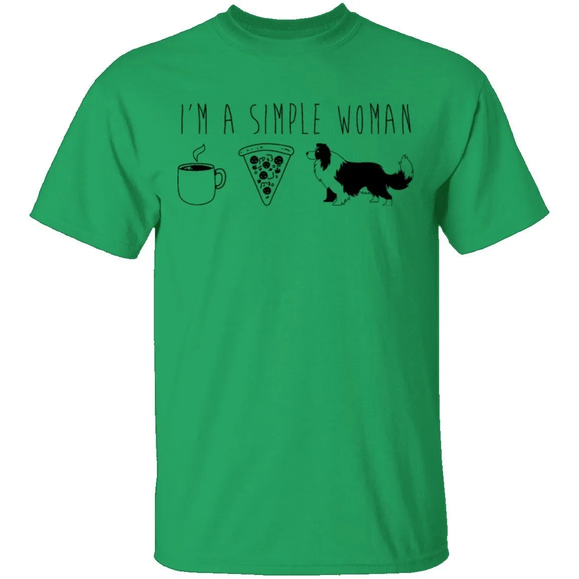 I'm A Simple Woman Coffe Pizza Dogs T-Shirt