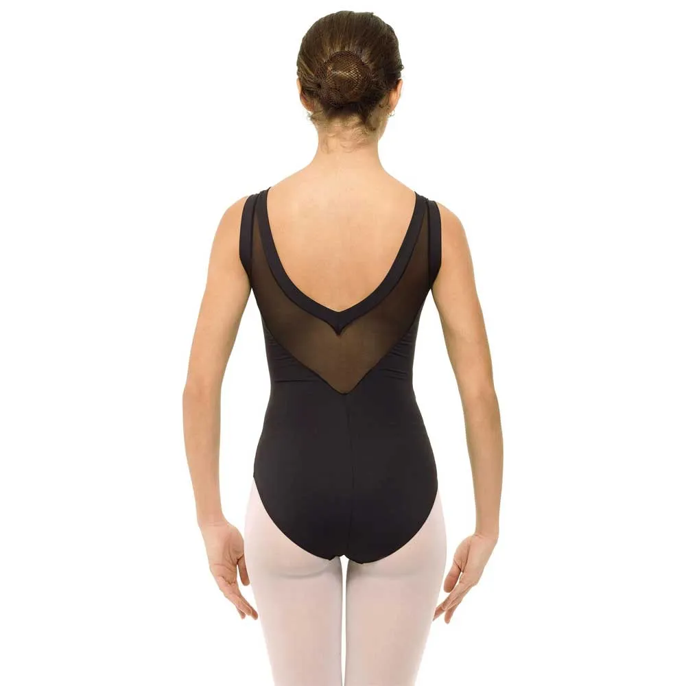 Intermezzo 31416 Mesh V-Back Ballet Tank Leotard - Women's