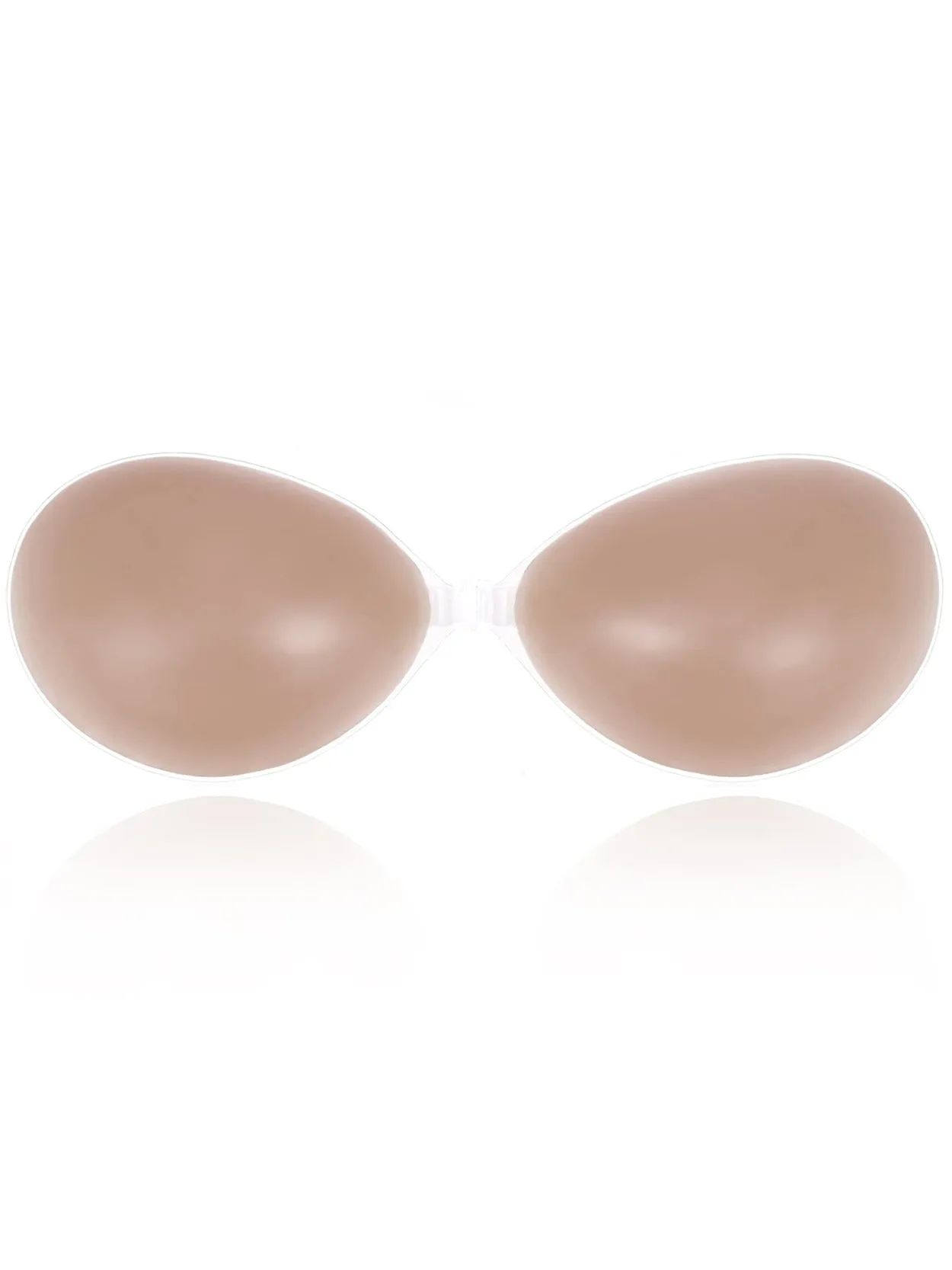 Invisible Silicone Strapless Sticky Waterproof Plunge Bra Inserts Pasty Bra Coffee