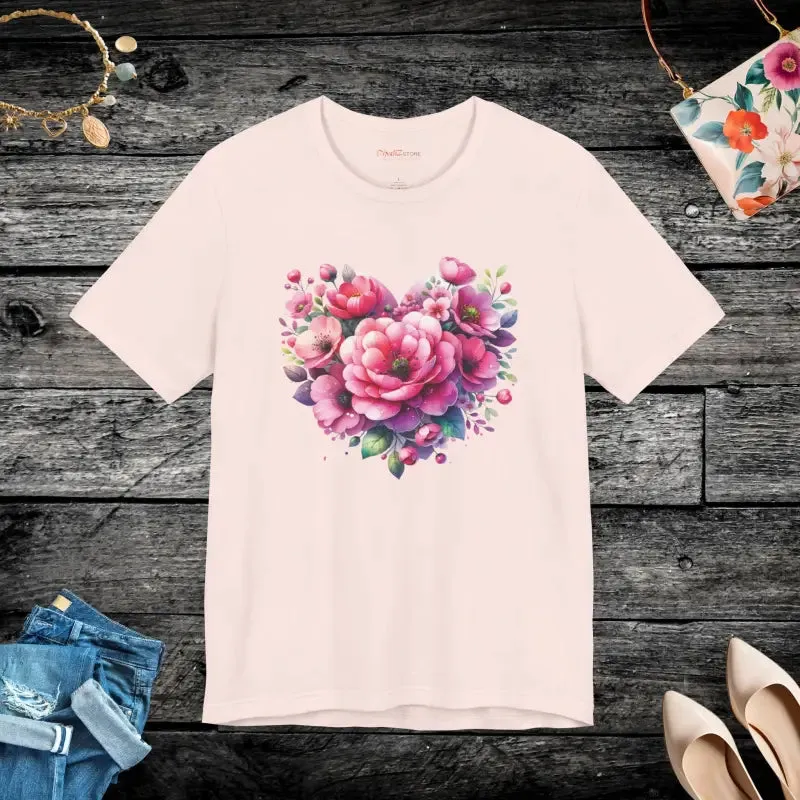 Jersey Short Sleeve Heart Tee Elevates your Style
