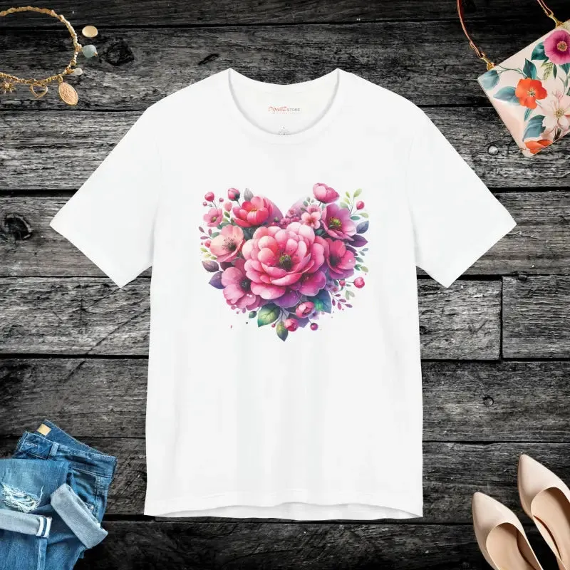 Jersey Short Sleeve Heart Tee Elevates your Style