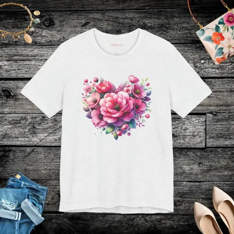 Jersey Short Sleeve Heart Tee Elevates your Style