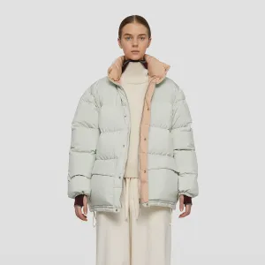 JIL stand-up collar down jacket women's 2025 spring and summer loose thickened warm quilted down jacket