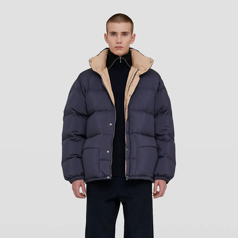 JIL stand-up collar down jacket women's 2025 spring and summer loose thickened warm quilted down jacket