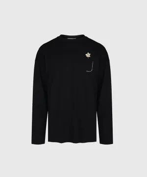 KANDINI Pocket Long Sleeve Tee(Unisex) - Black