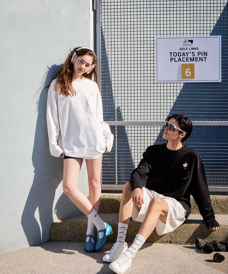 KANDINI Pocket Long Sleeve Tee(Unisex) - Black