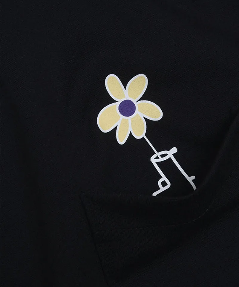 KANDINI Pocket Long Sleeve Tee(Unisex) - Black