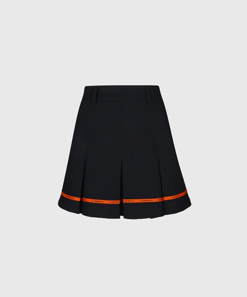 KANDINI Pocket Pleats Skirt - Black