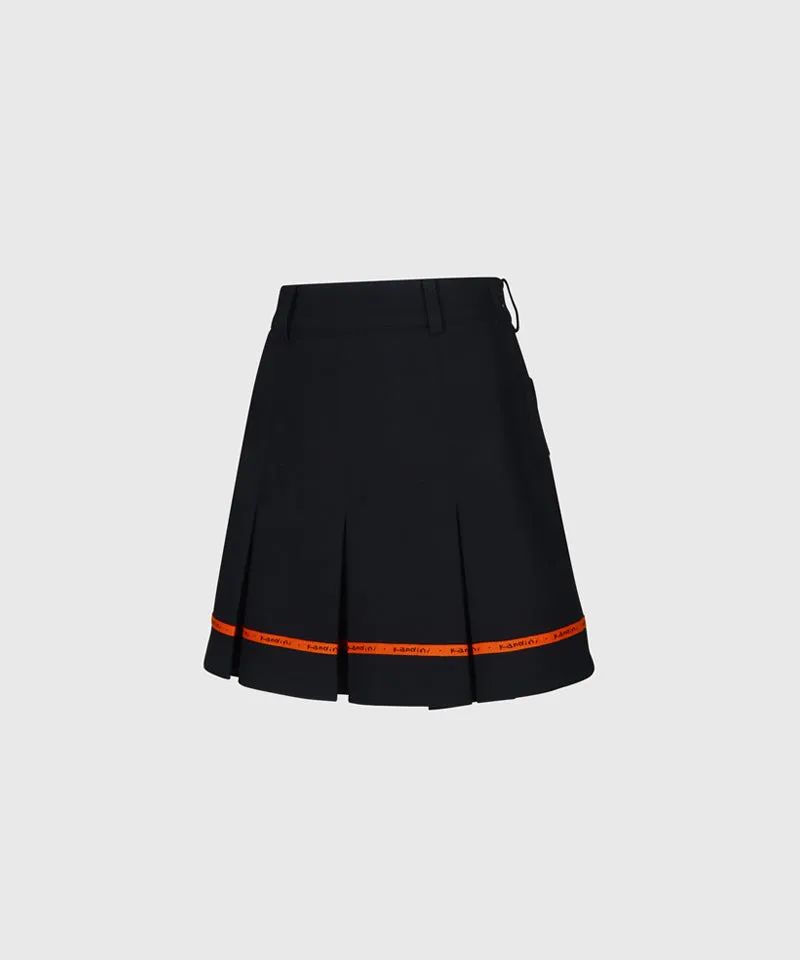 KANDINI Pocket Pleats Skirt - Black