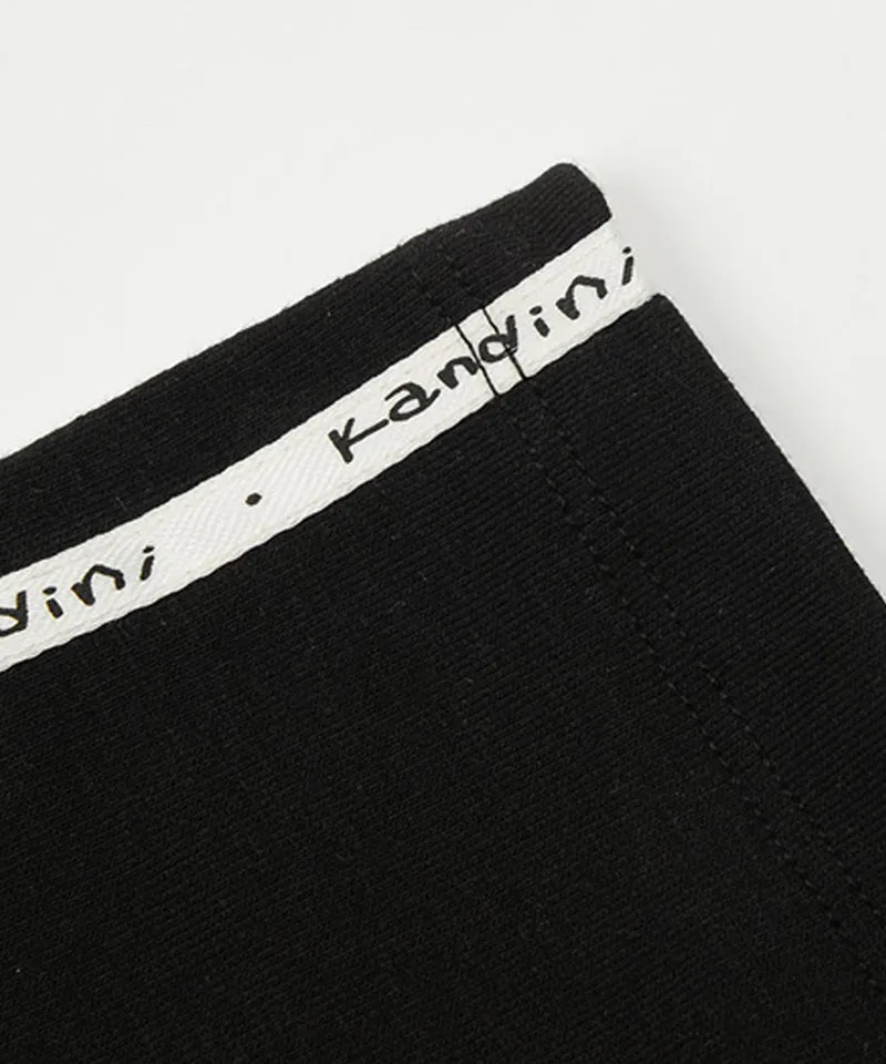 KANDINI Side Ruched Slim Tee - Black