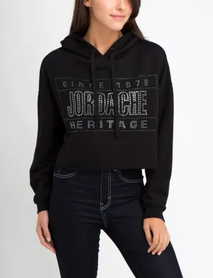 Kelly Cropped Studded Hoodie