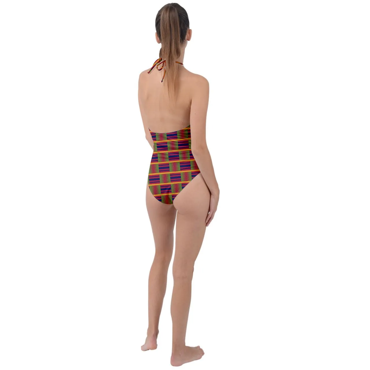 Kente Halter Swimsuit